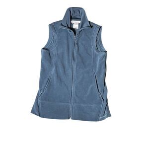 Columbia women’s Fleece Vest M Blue Sleeveless Full Zip Casual